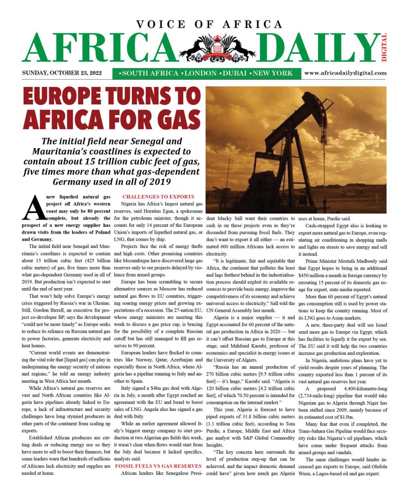 AFRICA DD – October 23, 2022