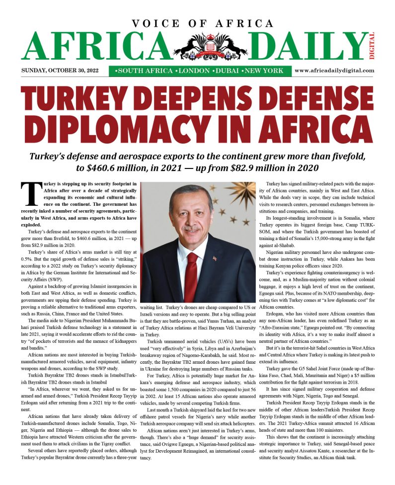 AFRICA DD – October 30, 2022