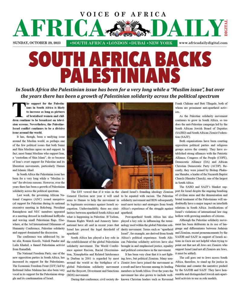 AFRICA DD – OCT 29, 2023