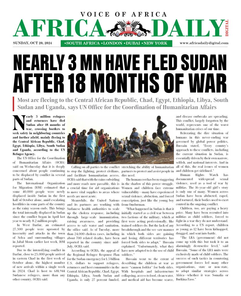 AFRICA DD – OCT 20, 2024