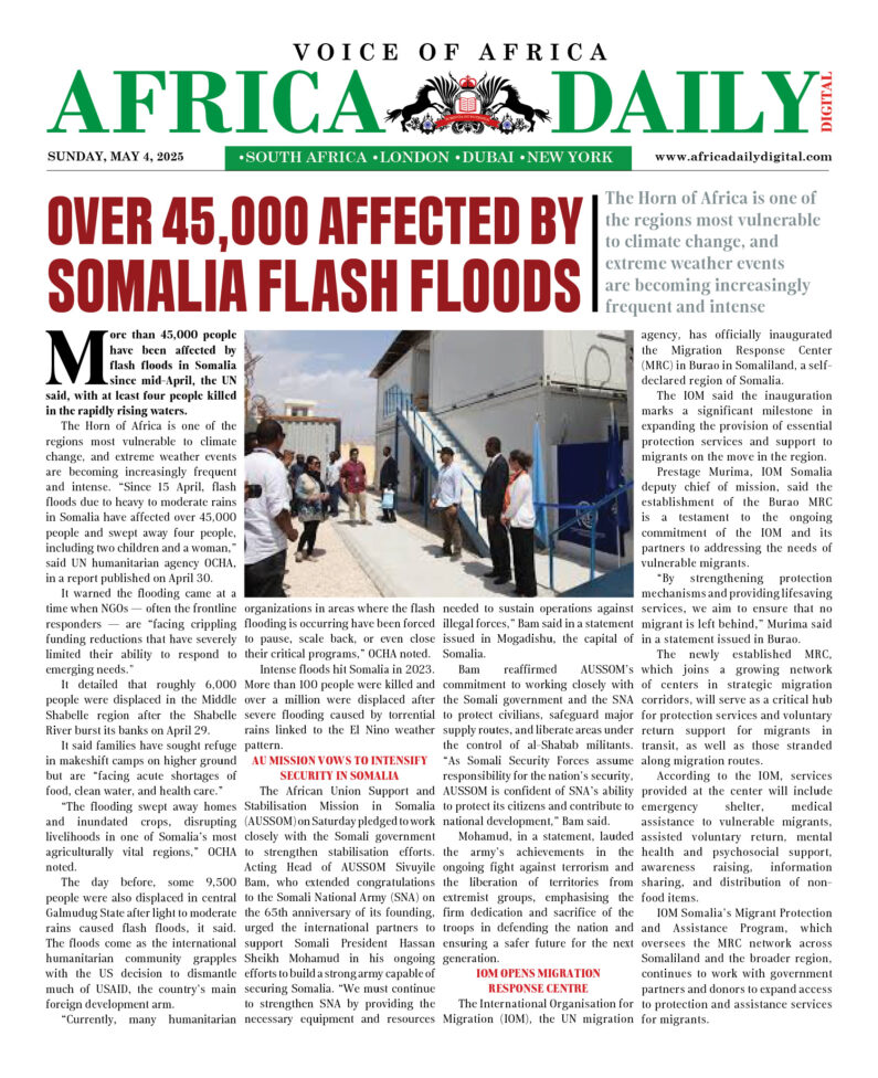AFRICA DD – MAY 4, 2025