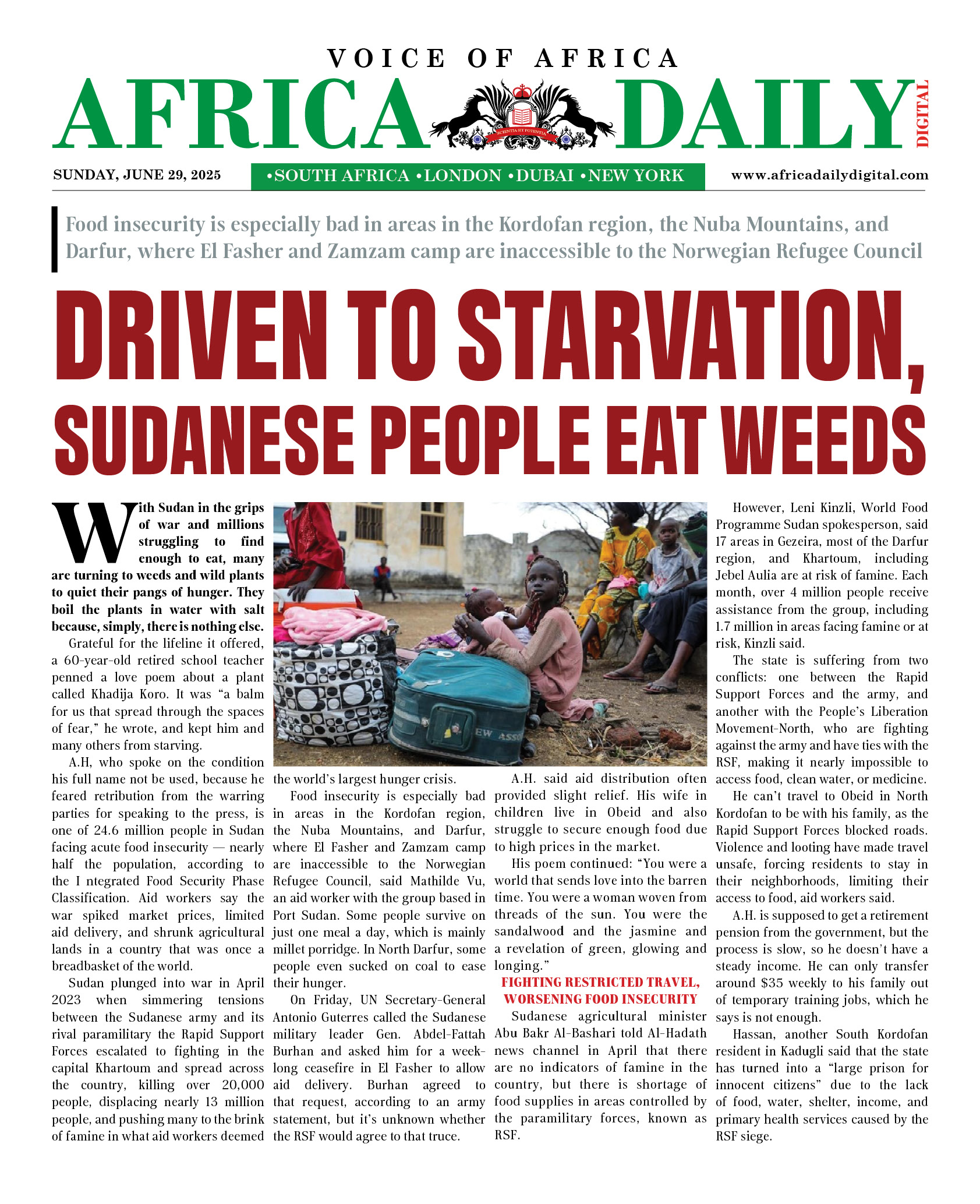 AFRICA DD – JUNE 29, 2025