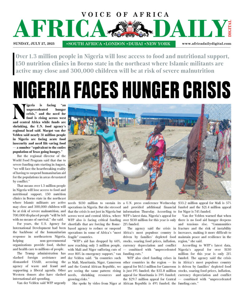 AFRICA DD – JULY 27, 2025