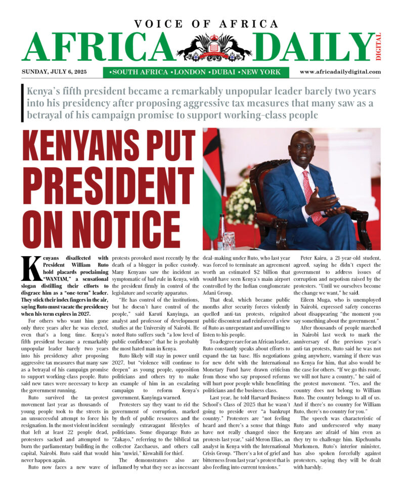 AFRICA DD – JULY 6, 2025