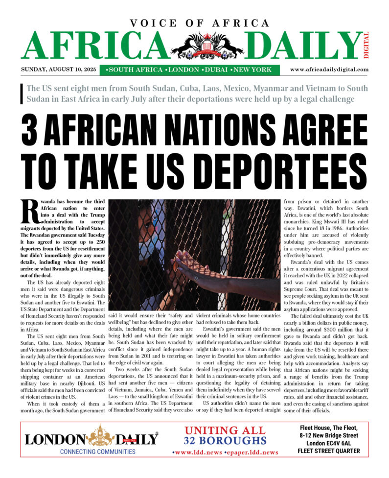 AFRICA DD – AUG 10, 2025
