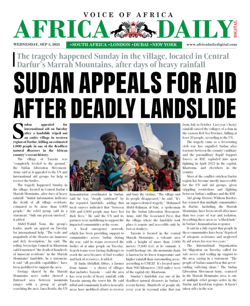 AFRICA DD – SEP 3, 2025