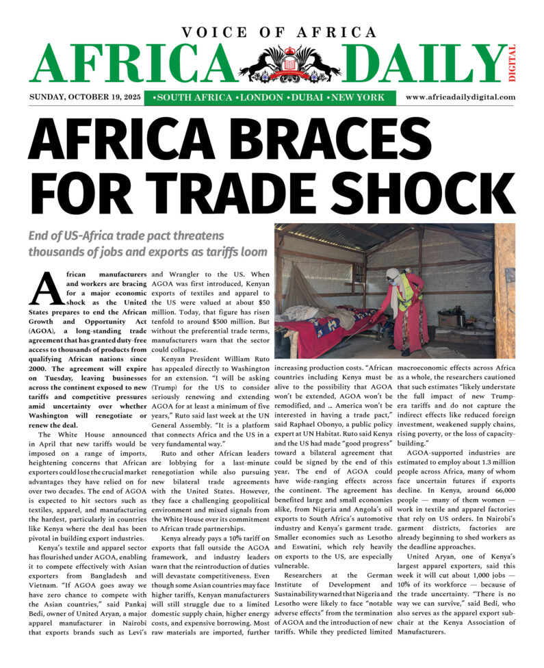 AFRICA DD – OCT 19, 2025