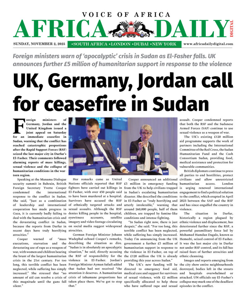 AFRICA DD – NOV 2, 2025